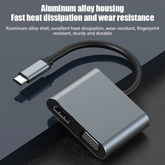 4-in-1 USB-C HUB Docking Station