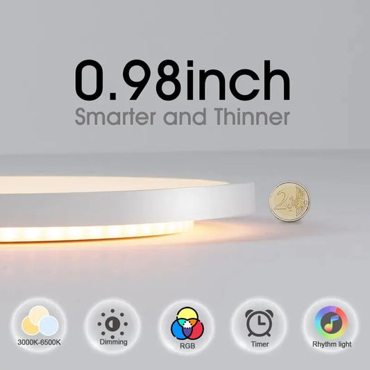 BENEWTON TUYA Slimme RGB LED Plafondlamp – App- & Spraakbediening, Dimbaar, Muzieksync