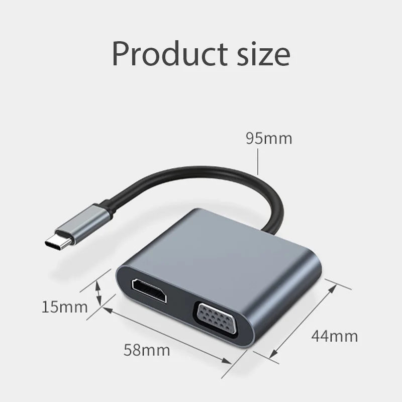 4-in-1 USB-C HUB Docking Station