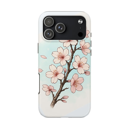Cherry Blossom Tough Phone Case — Floral Protective Phone Cover