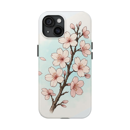 Cherry Blossom Tough Phone Case — Floral Protective Phone Cover