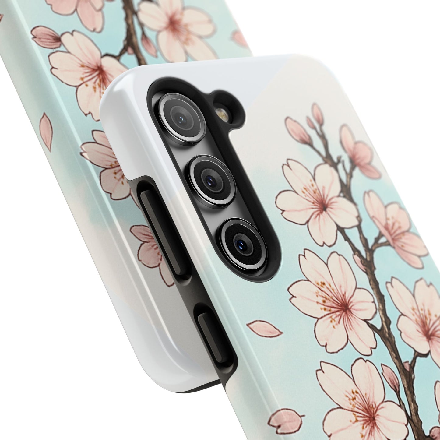 Cherry Blossom Tough Phone Case — Floral Protective Phone Cover