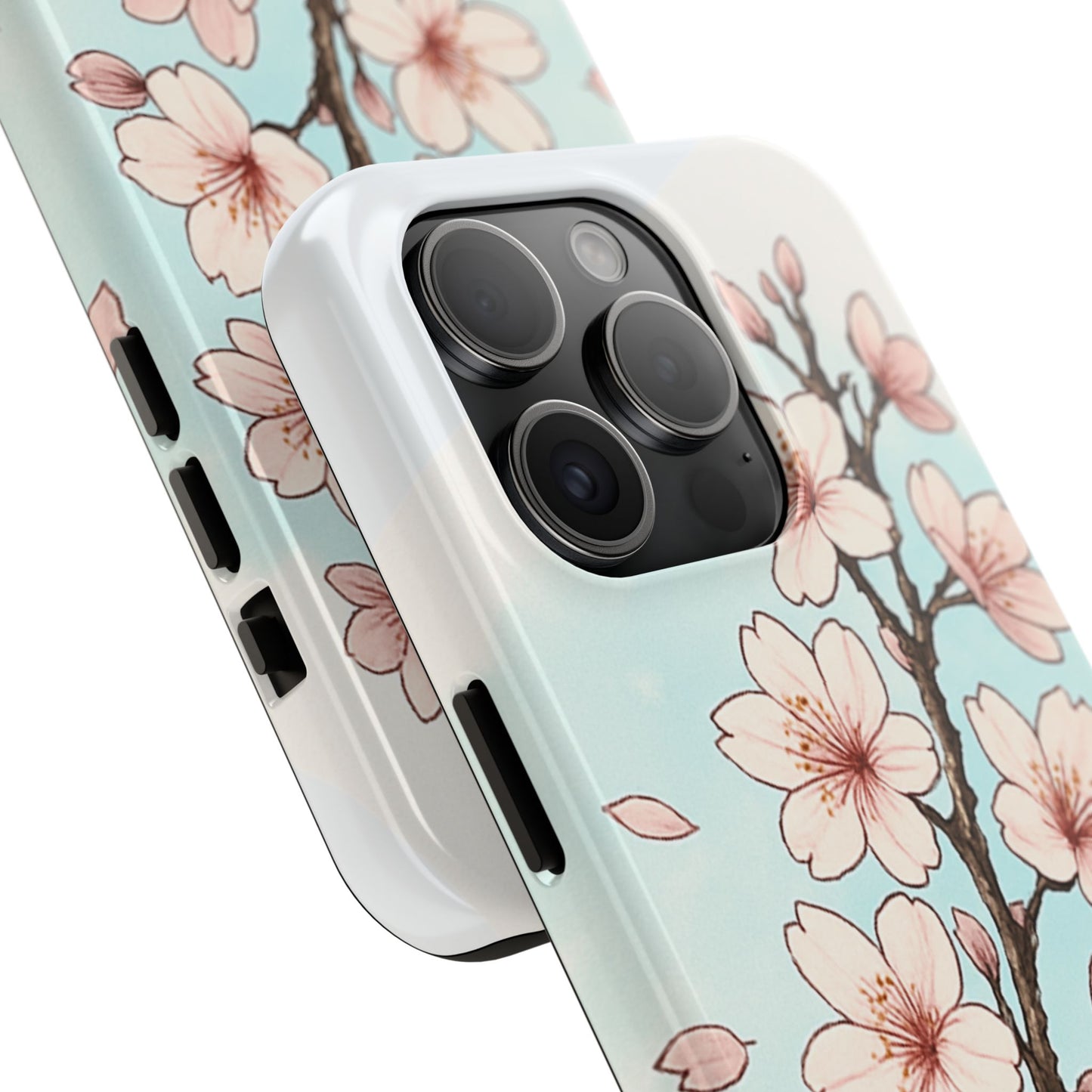 Cherry Blossom Tough Phone Case — Floral Protective Phone Cover