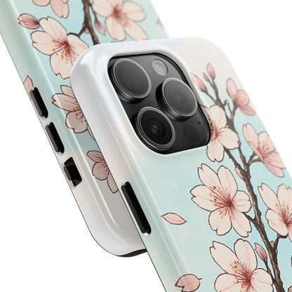 Cherry Blossom Tough Phone Case — Floral Protective Phone Cover