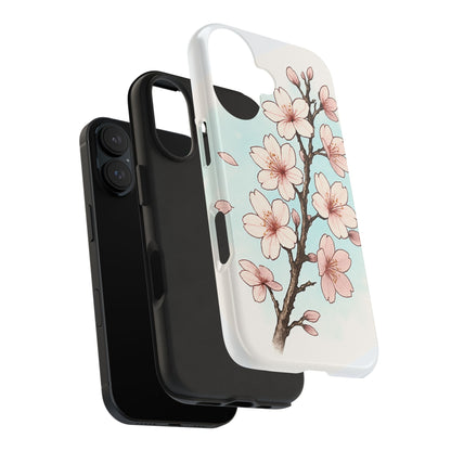 Cherry Blossom Tough Phone Case — Floral Protective Phone Cover