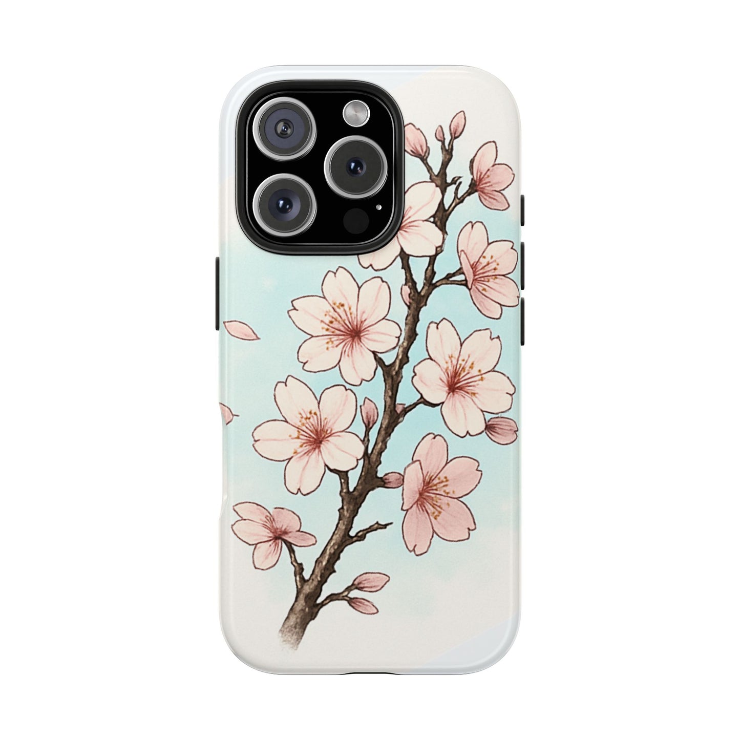 Cherry Blossom Tough Phone Case — Floral Protective Phone Cover