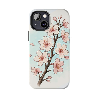 Cherry Blossom Tough Phone Case — Floral Protective Phone Cover