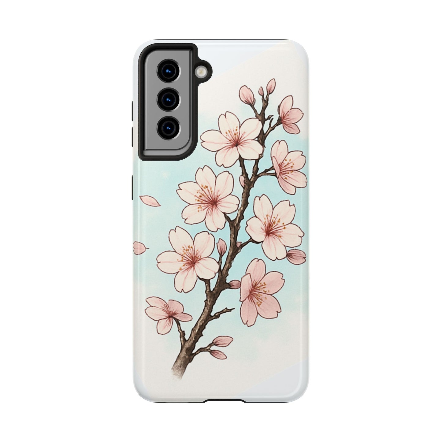 Cherry Blossom Tough Phone Case — Floral Protective Phone Cover