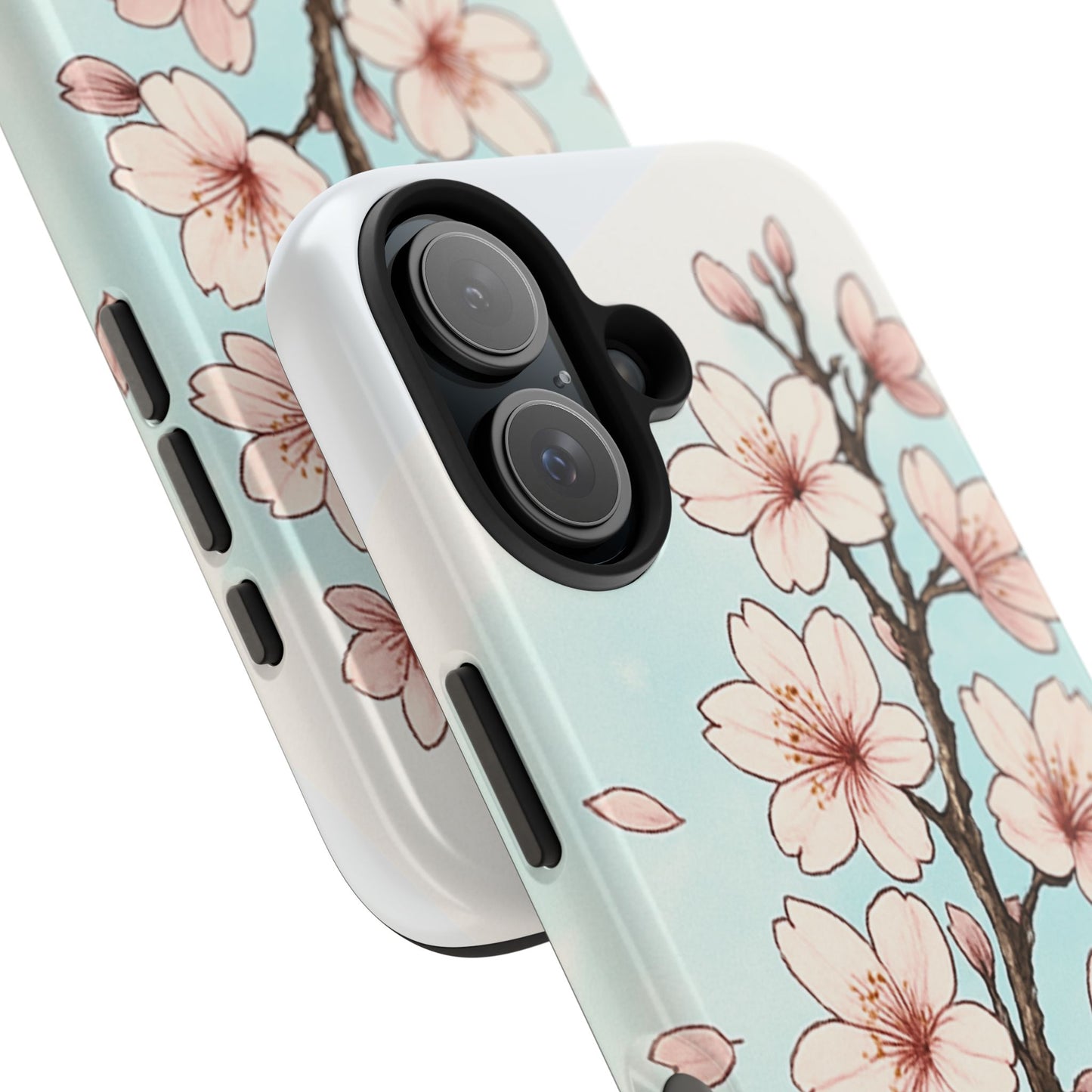 Cherry Blossom Tough Phone Case — Floral Protective Phone Cover