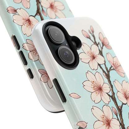 Cherry Blossom Tough Phone Case — Floral Protective Phone Cover