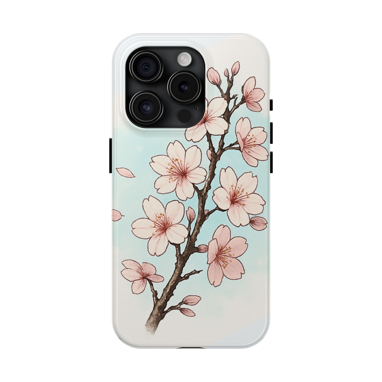 Cherry Blossom Tough Phone Case — Floral Protective Phone Cover