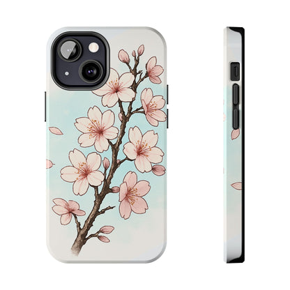 Cherry Blossom Tough Phone Case — Floral Protective Phone Cover