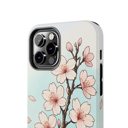 Cherry Blossom Tough Phone Case — Floral Protective Phone Cover