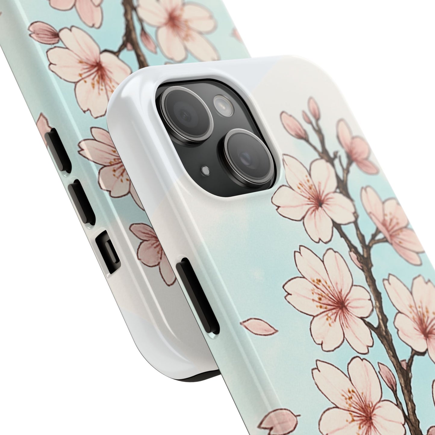 Cherry Blossom Tough Phone Case — Floral Protective Phone Cover