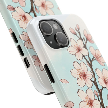 Cherry Blossom Tough Phone Case — Floral Protective Phone Cover
