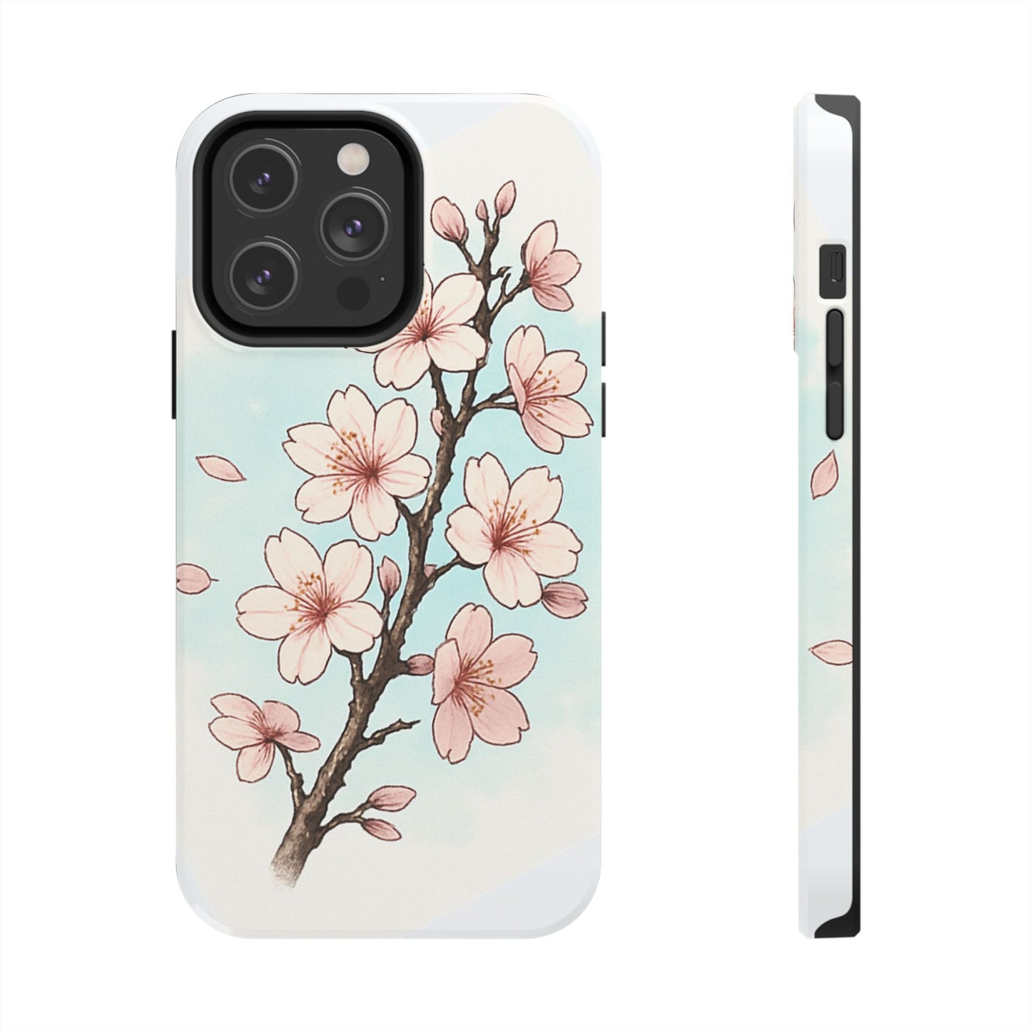 Cherry Blossom Tough Phone Case — Floral Protective Phone Cover