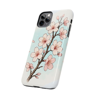 Cherry Blossom Tough Phone Case — Floral Protective Phone Cover