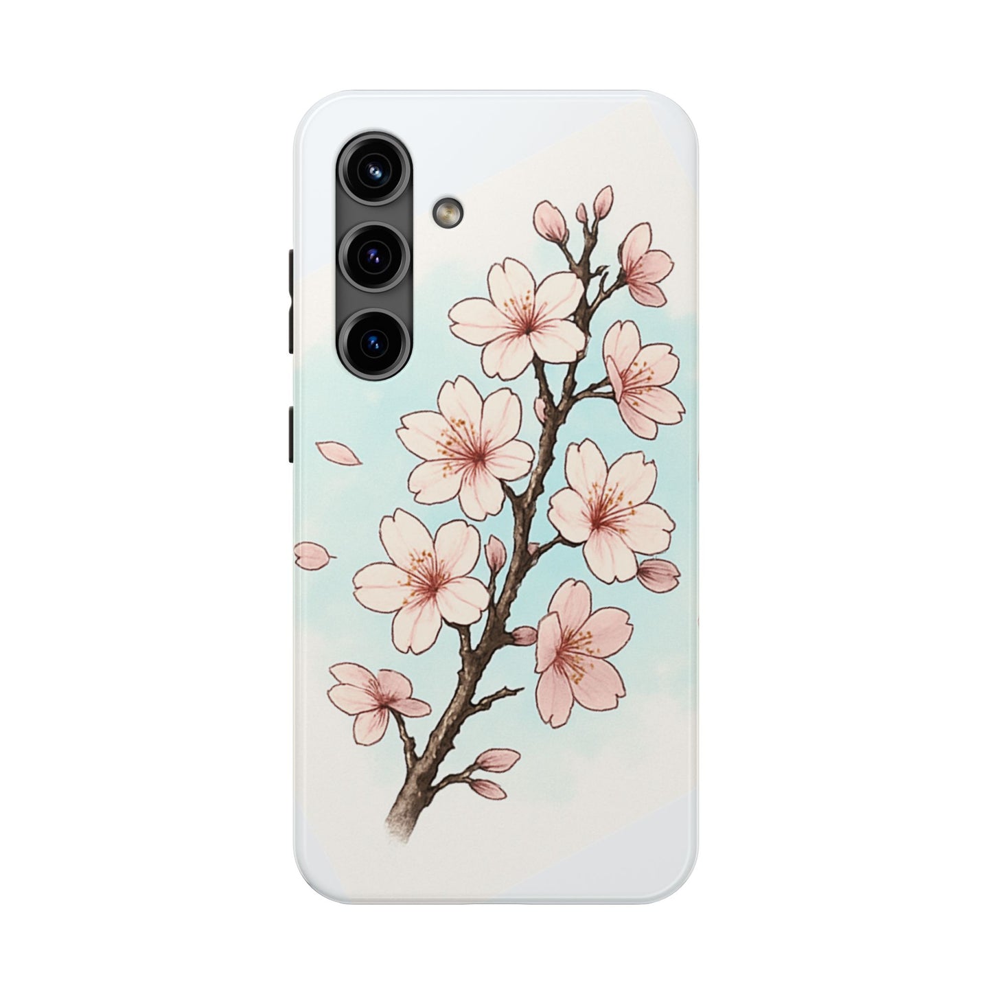 Cherry Blossom Tough Phone Case — Floral Protective Phone Cover