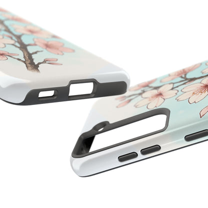 Cherry Blossom Tough Phone Case — Floral Protective Phone Cover