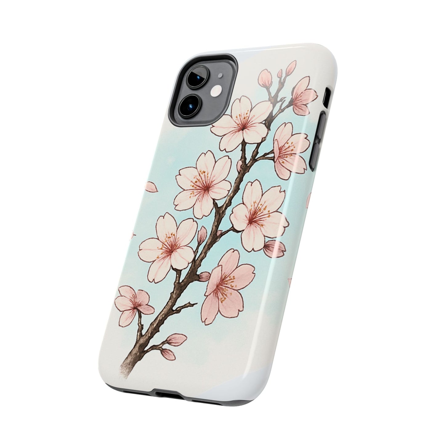Cherry Blossom Tough Phone Case — Floral Protective Phone Cover