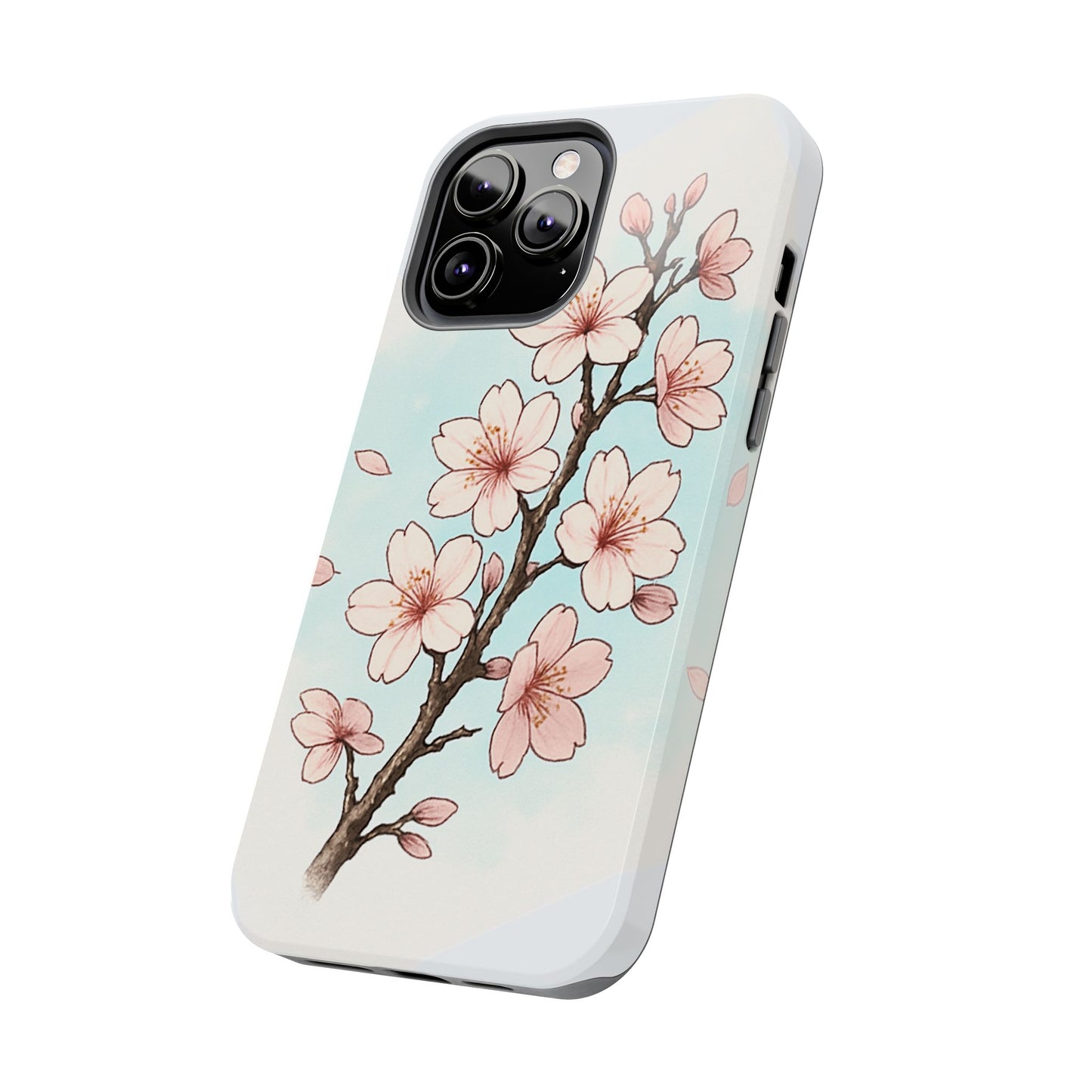 Cherry Blossom Tough Phone Case — Floral Protective Phone Cover
