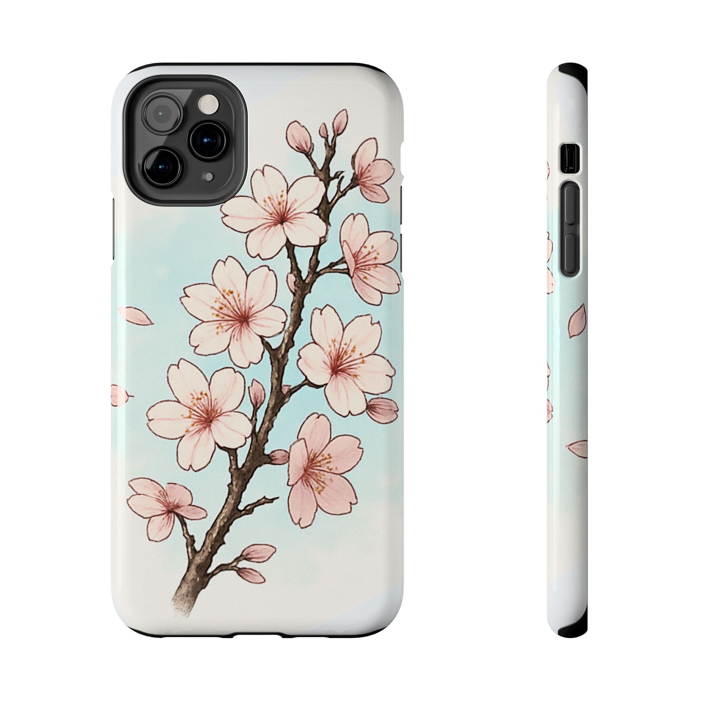 Cherry Blossom Tough Phone Case — Floral Protective Phone Cover