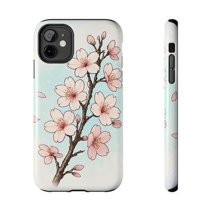 Cherry Blossom Tough Phone Case — Floral Protective Phone Cover