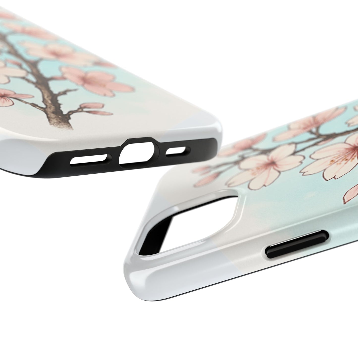 Cherry Blossom Tough Phone Case — Floral Protective Phone Cover
