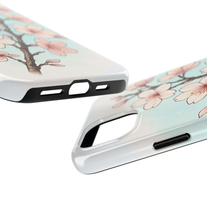 Cherry Blossom Tough Phone Case — Floral Protective Phone Cover