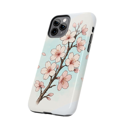 Cherry Blossom Tough Phone Case — Floral Protective Phone Cover