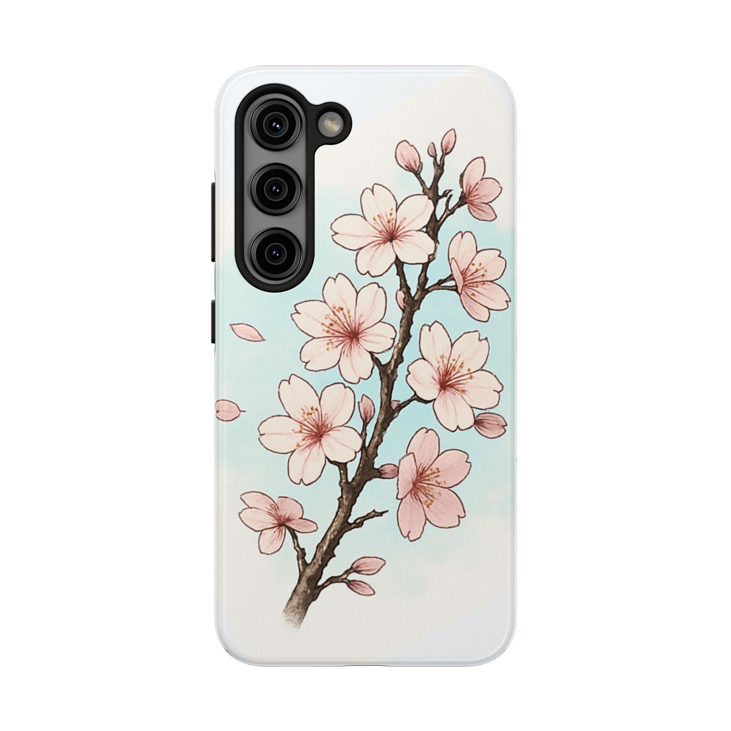 Cherry Blossom Tough Phone Case — Floral Protective Phone Cover
