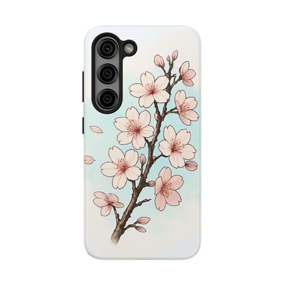 Cherry Blossom Tough Phone Case — Floral Protective Phone Cover