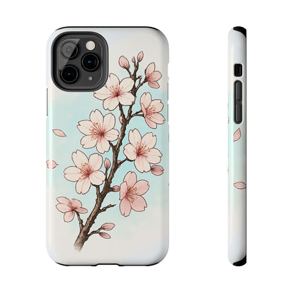 Cherry Blossom Tough Phone Case — Floral Protective Phone Cover