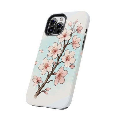 Cherry Blossom Tough Phone Case — Floral Protective Phone Cover