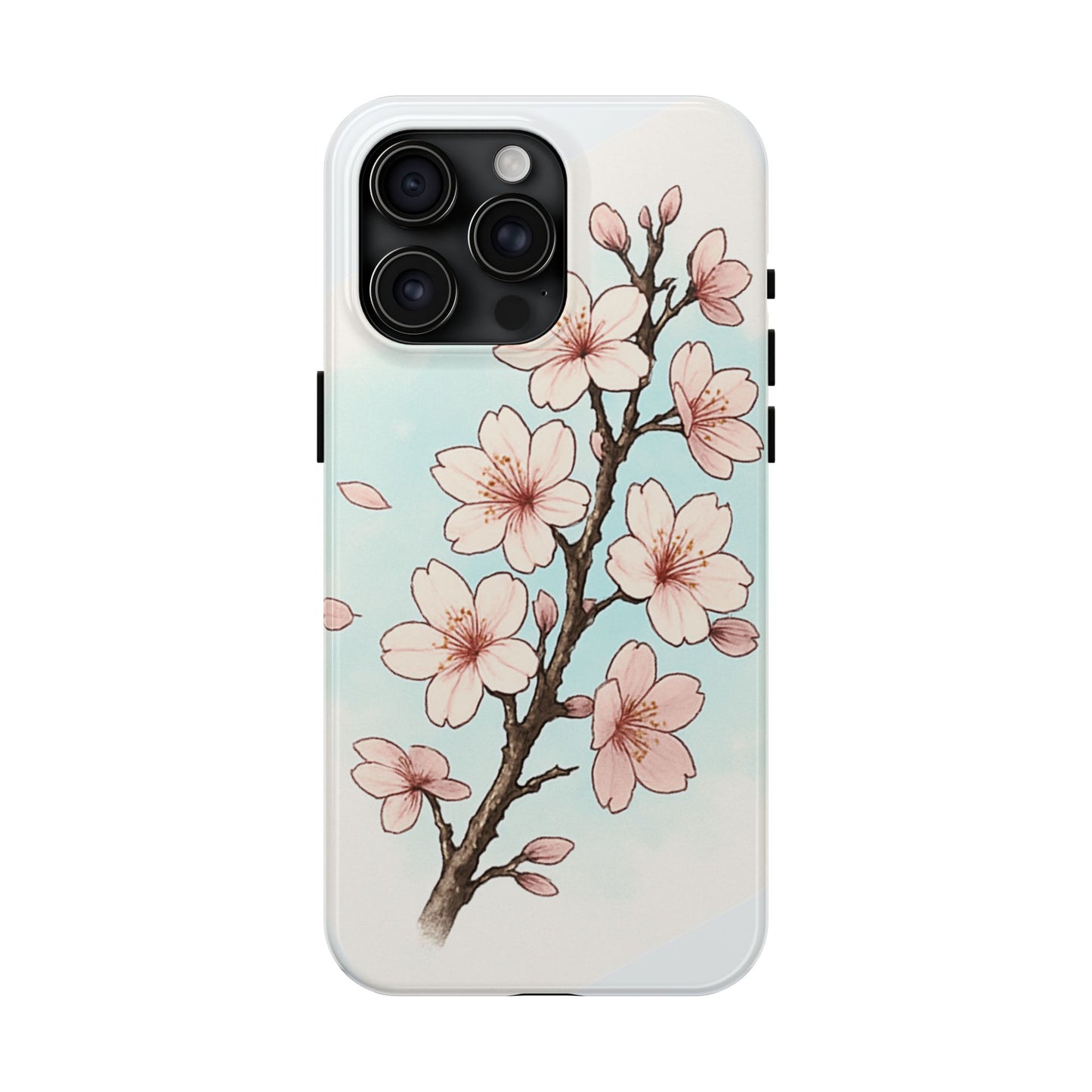 Cherry Blossom Tough Phone Case — Floral Protective Phone Cover
