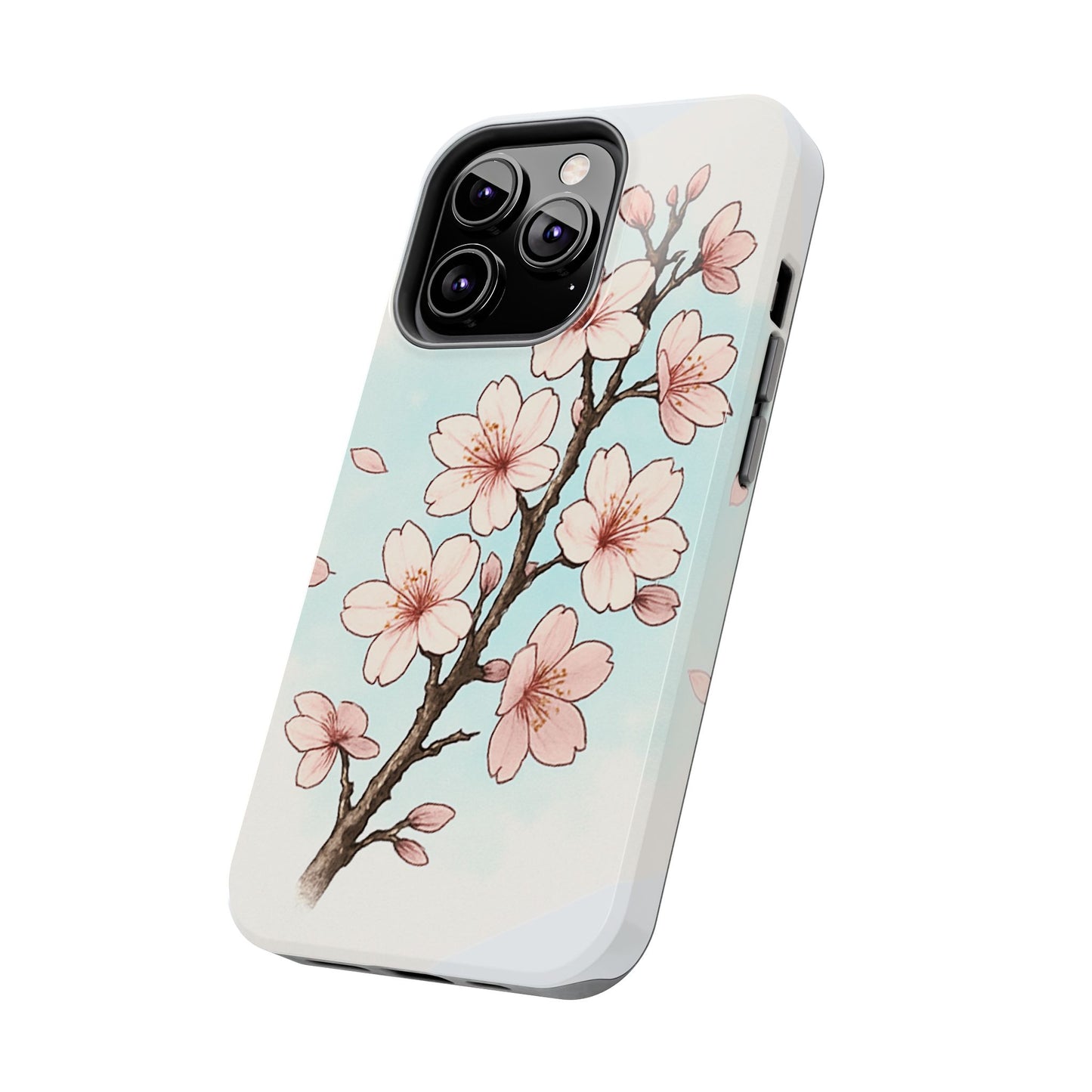 Cherry Blossom Tough Phone Case — Floral Protective Phone Cover