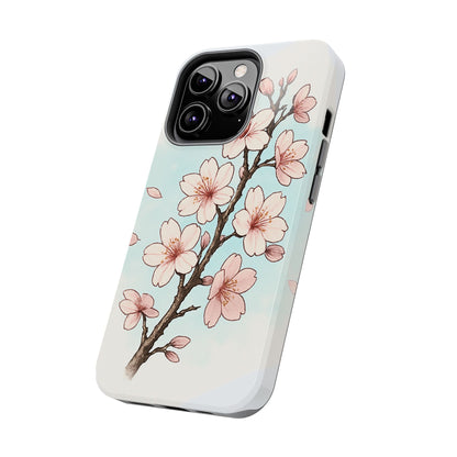 Cherry Blossom Tough Phone Case — Floral Protective Phone Cover