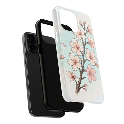 Cherry Blossom Tough Phone Case — Floral Protective Phone Cover