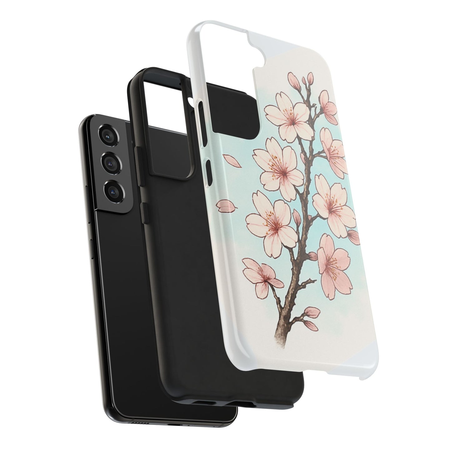 Cherry Blossom Tough Phone Case — Floral Protective Phone Cover