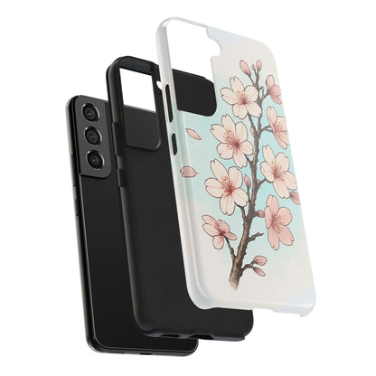 Cherry Blossom Tough Phone Case — Floral Protective Phone Cover