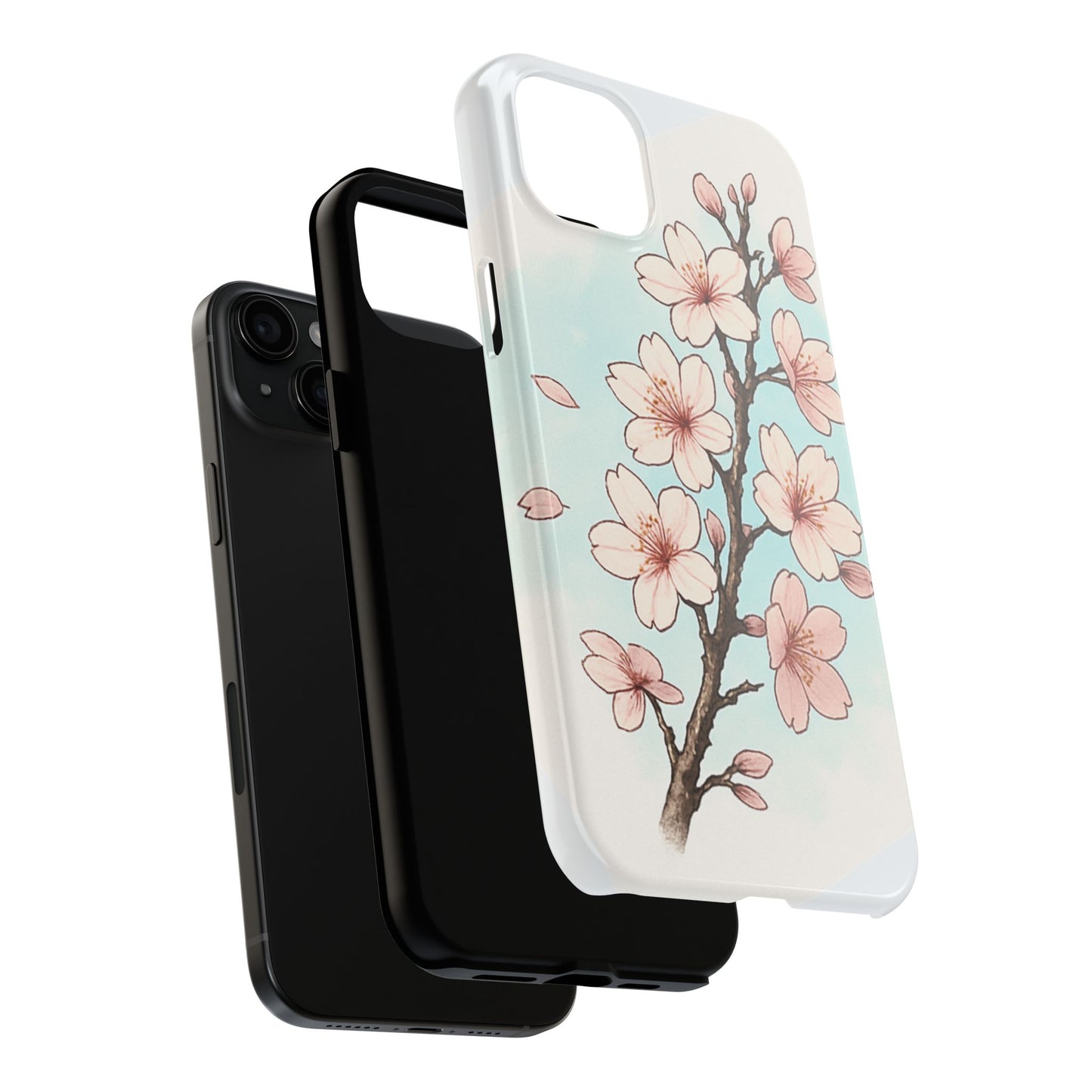 Cherry Blossom Tough Phone Case — Floral Protective Phone Cover