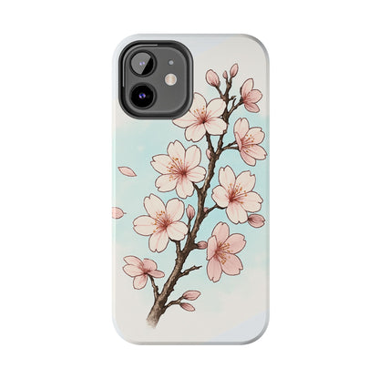 Cherry Blossom Tough Phone Case — Floral Protective Phone Cover