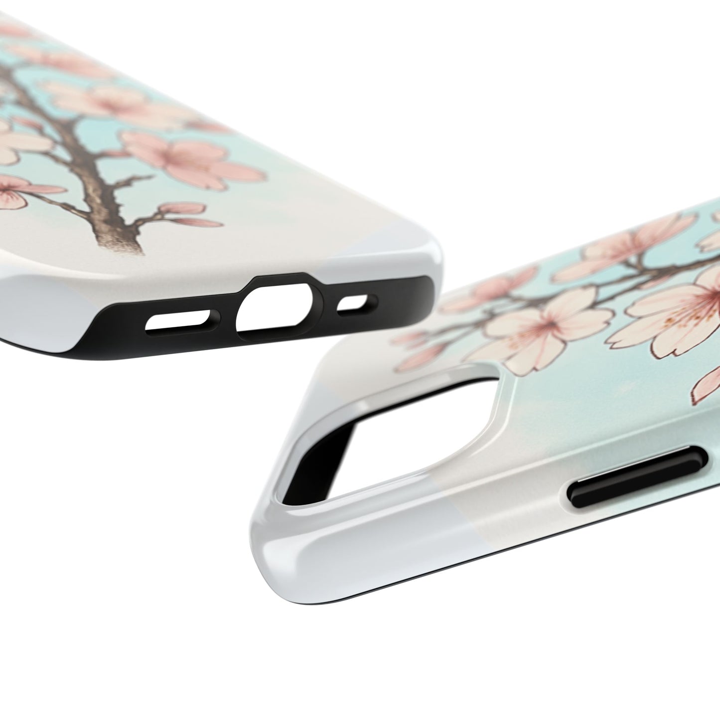 Cherry Blossom Tough Phone Case — Floral Protective Phone Cover