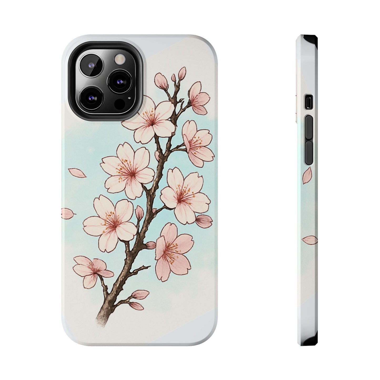 Cherry Blossom Tough Phone Case — Floral Protective Phone Cover