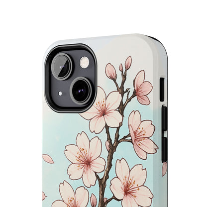 Cherry Blossom Tough Phone Case — Floral Protective Phone Cover