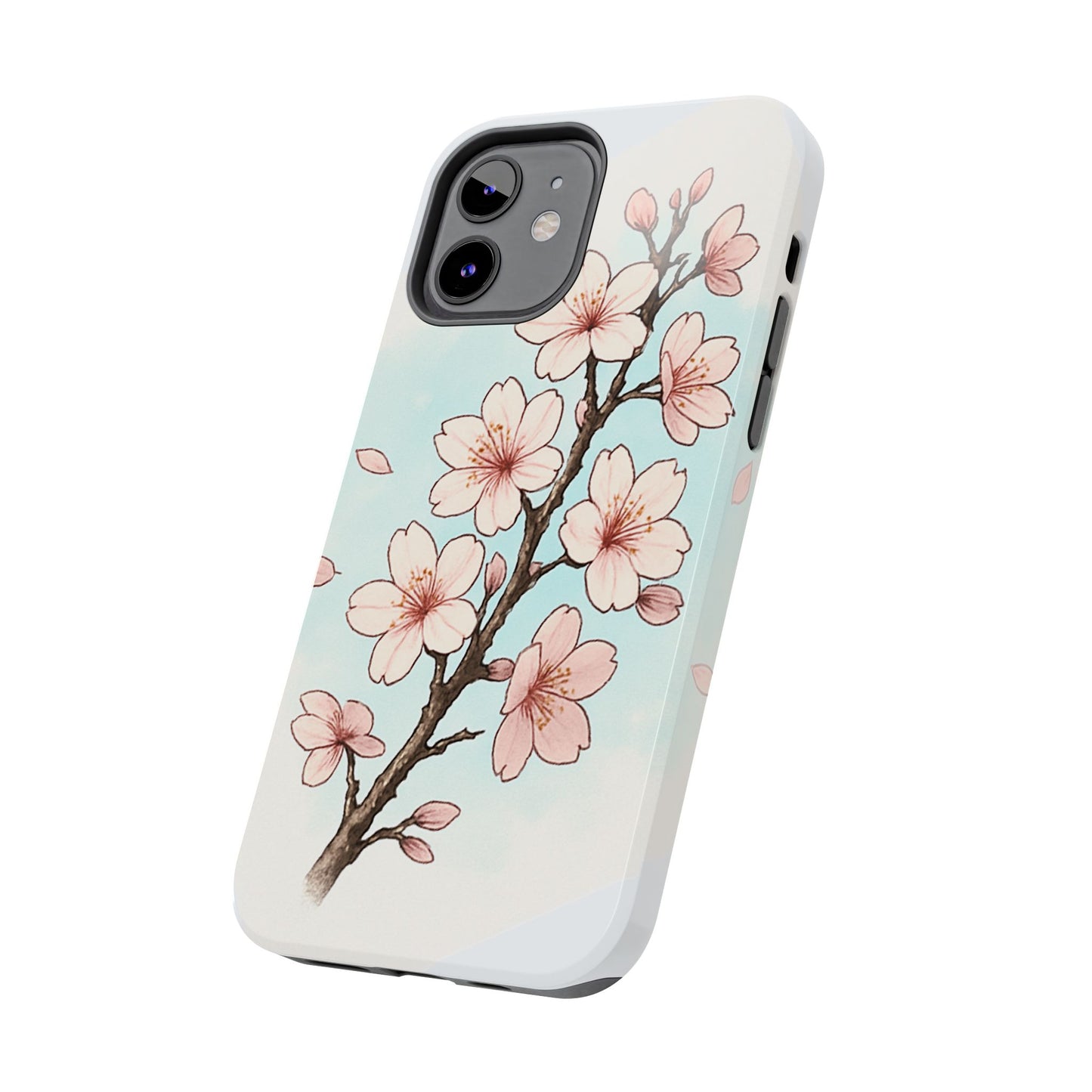 Cherry Blossom Tough Phone Case — Floral Protective Phone Cover