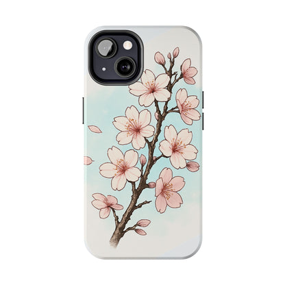 Cherry Blossom Tough Phone Case — Floral Protective Phone Cover