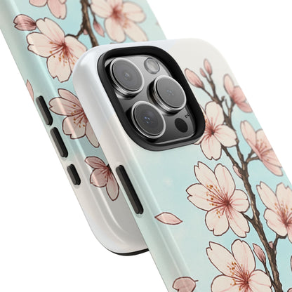Cherry Blossom Tough Phone Case — Floral Protective Phone Cover