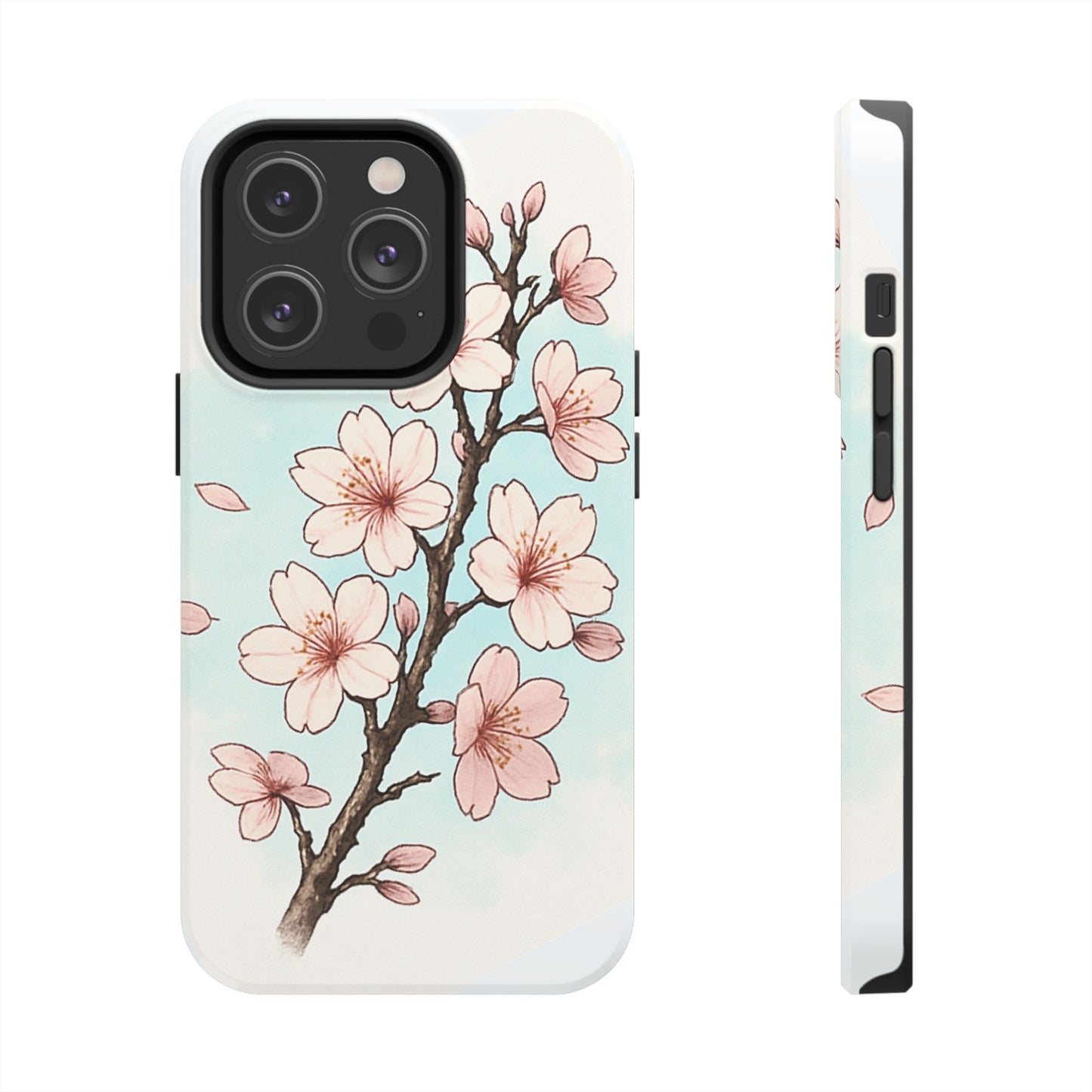 Cherry Blossom Tough Phone Case — Floral Protective Phone Cover