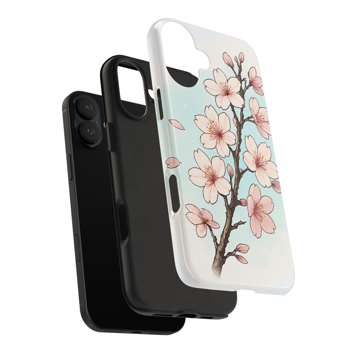 Cherry Blossom Tough Phone Case — Floral Protective Phone Cover